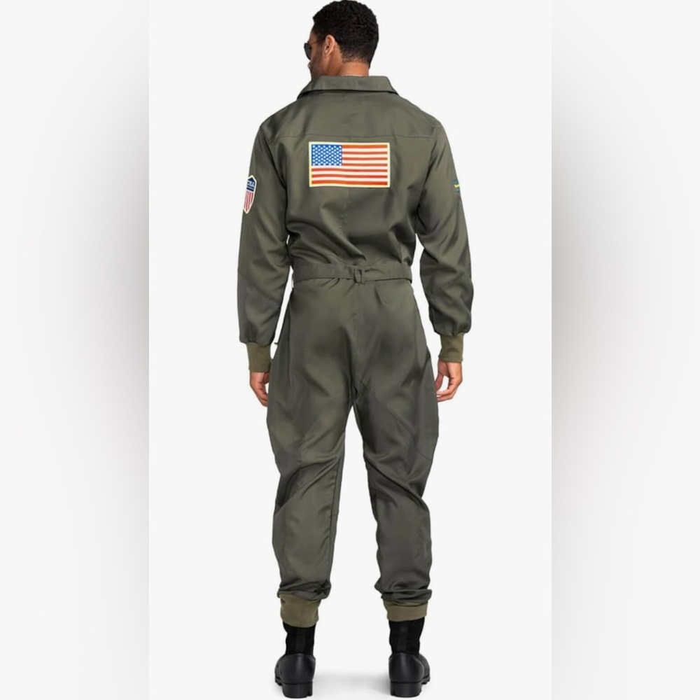 New Tipsy Elves Pilot Jumpsuit In Army Green Size XL - ***NO BELT***